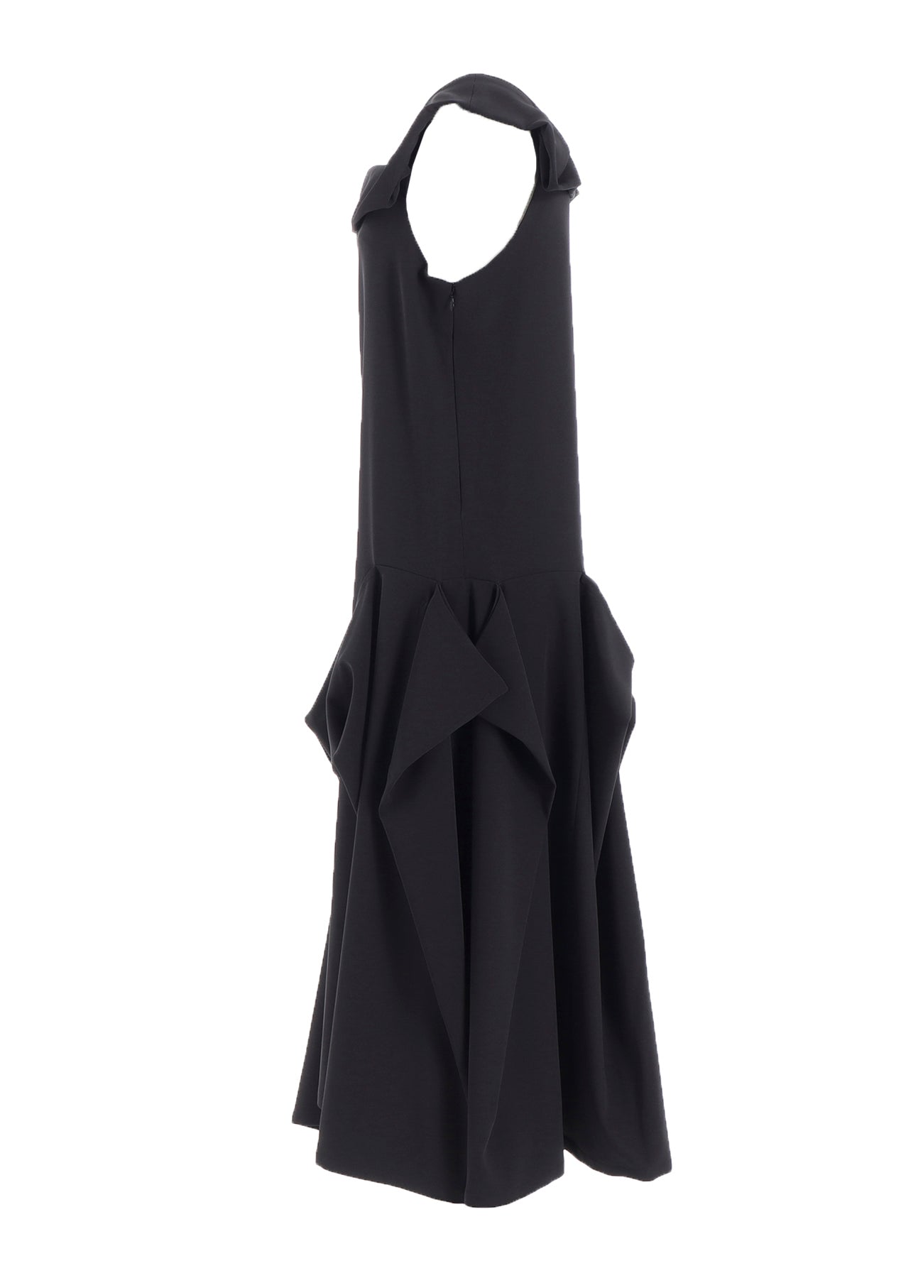 DOUBLE SATIN SQUARE FRILL DRESS B