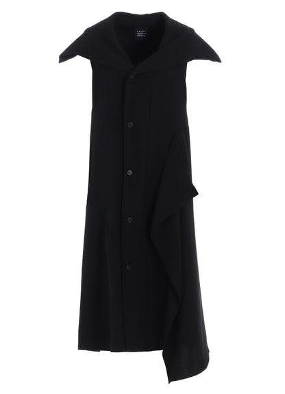 DOUBLE SATIN DRAPE DRESS