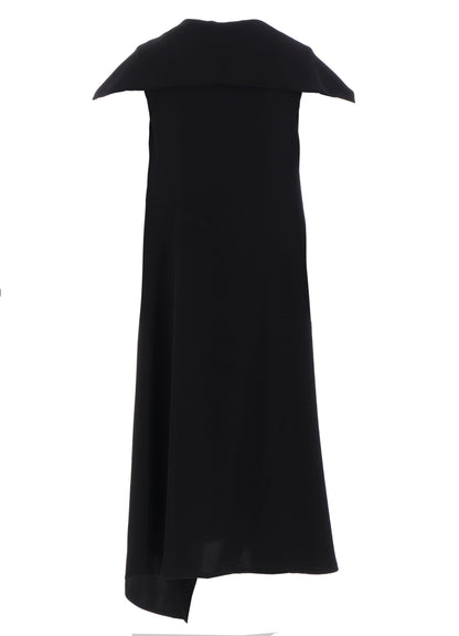DOUBLE SATIN DRAPE DRESS