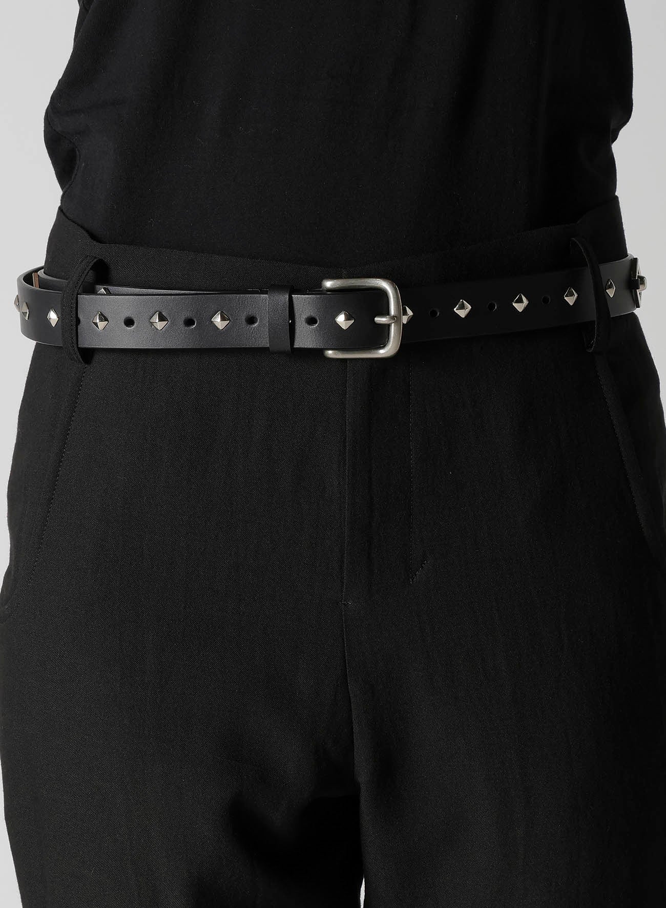 OIL TANNED LEATHER SQUARE DOTS BELT