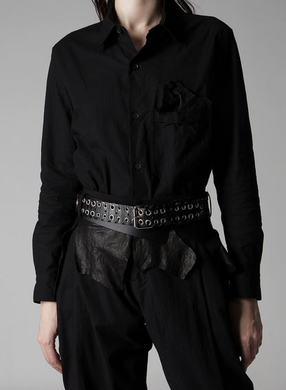 KIP+ CROCODILE LEATHER CODE LOOP EYELET BELT