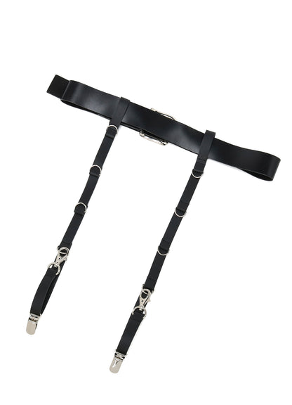 MATTE GLASS LEATHER HARNESS BELT