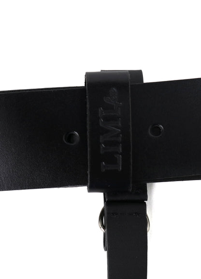 MATTE GLASS LEATHER HARNESS BELT