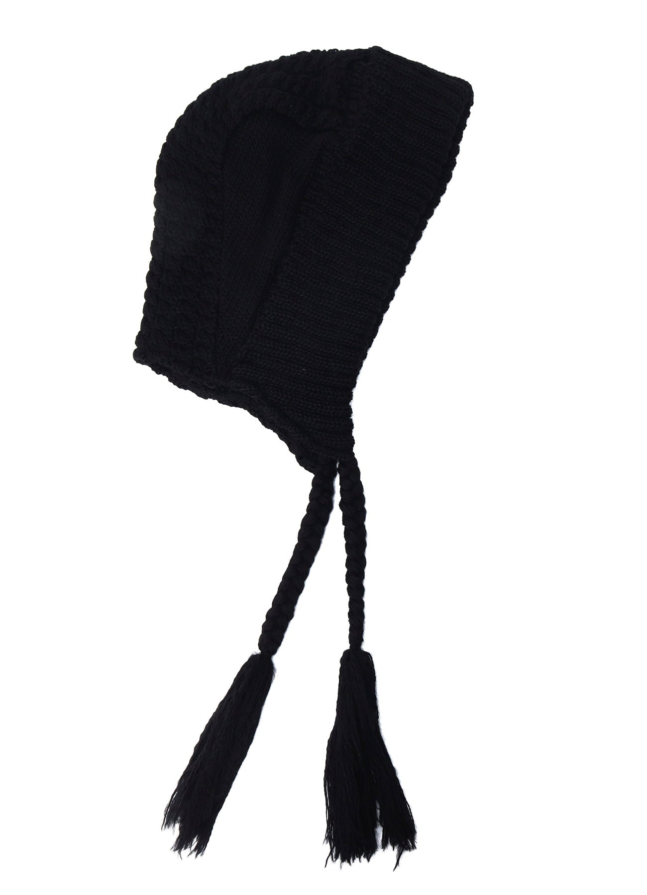 WOOL SLUB ARAN HOODIE
