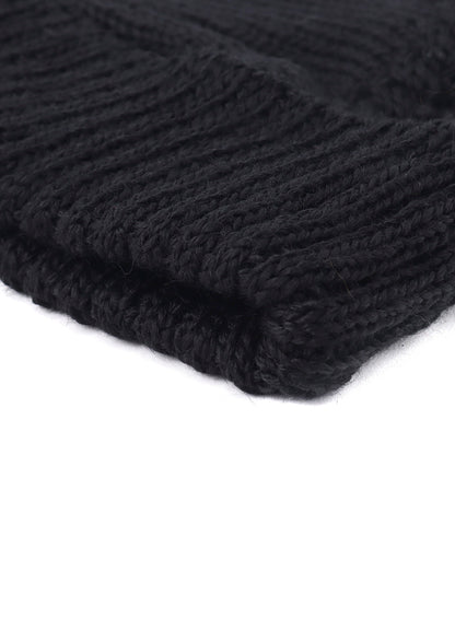 WOOL SLUB ARAN HOODIE
