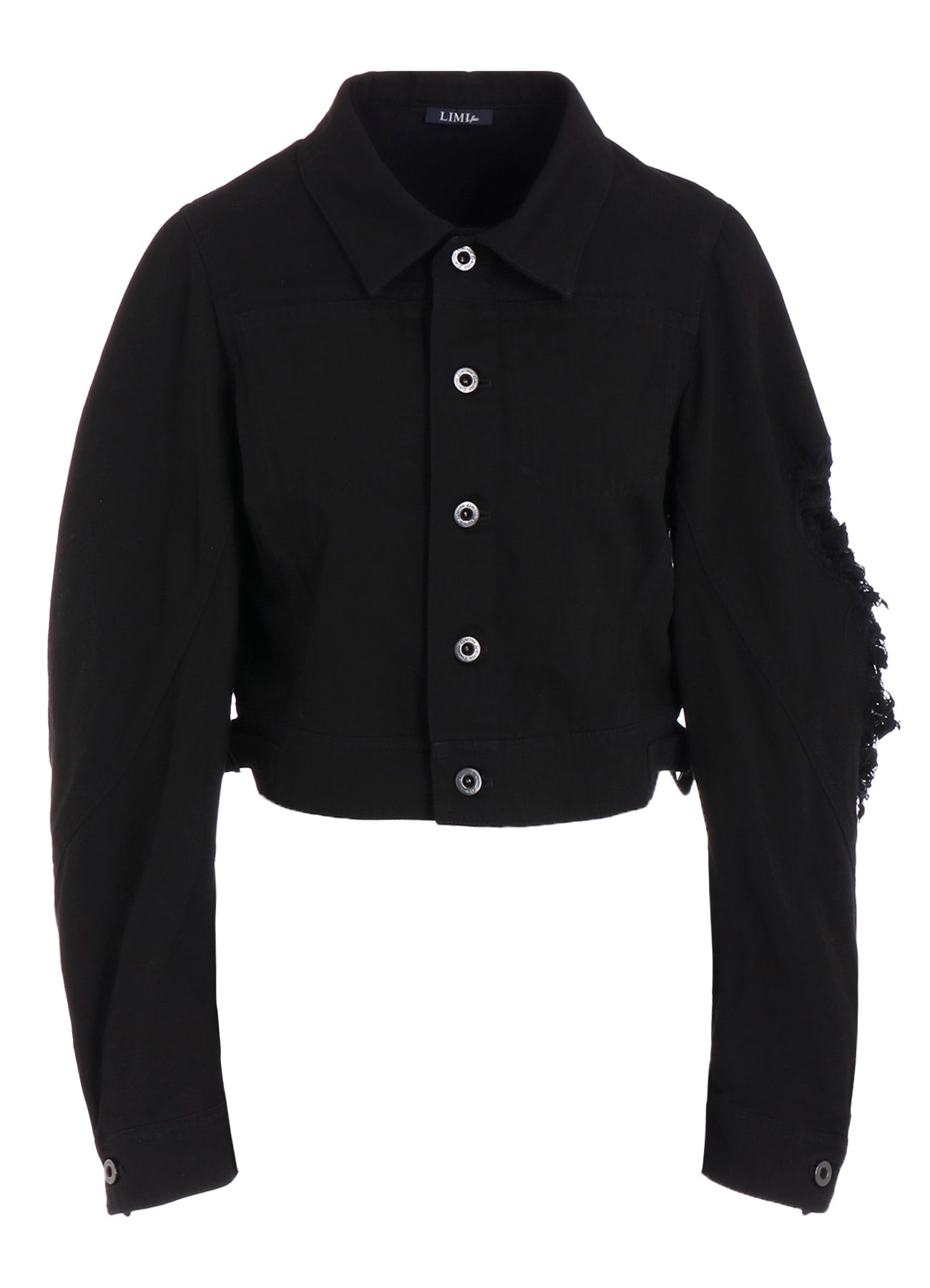 DAMAGED DENIM DESIGNED SLEEVE JACKET