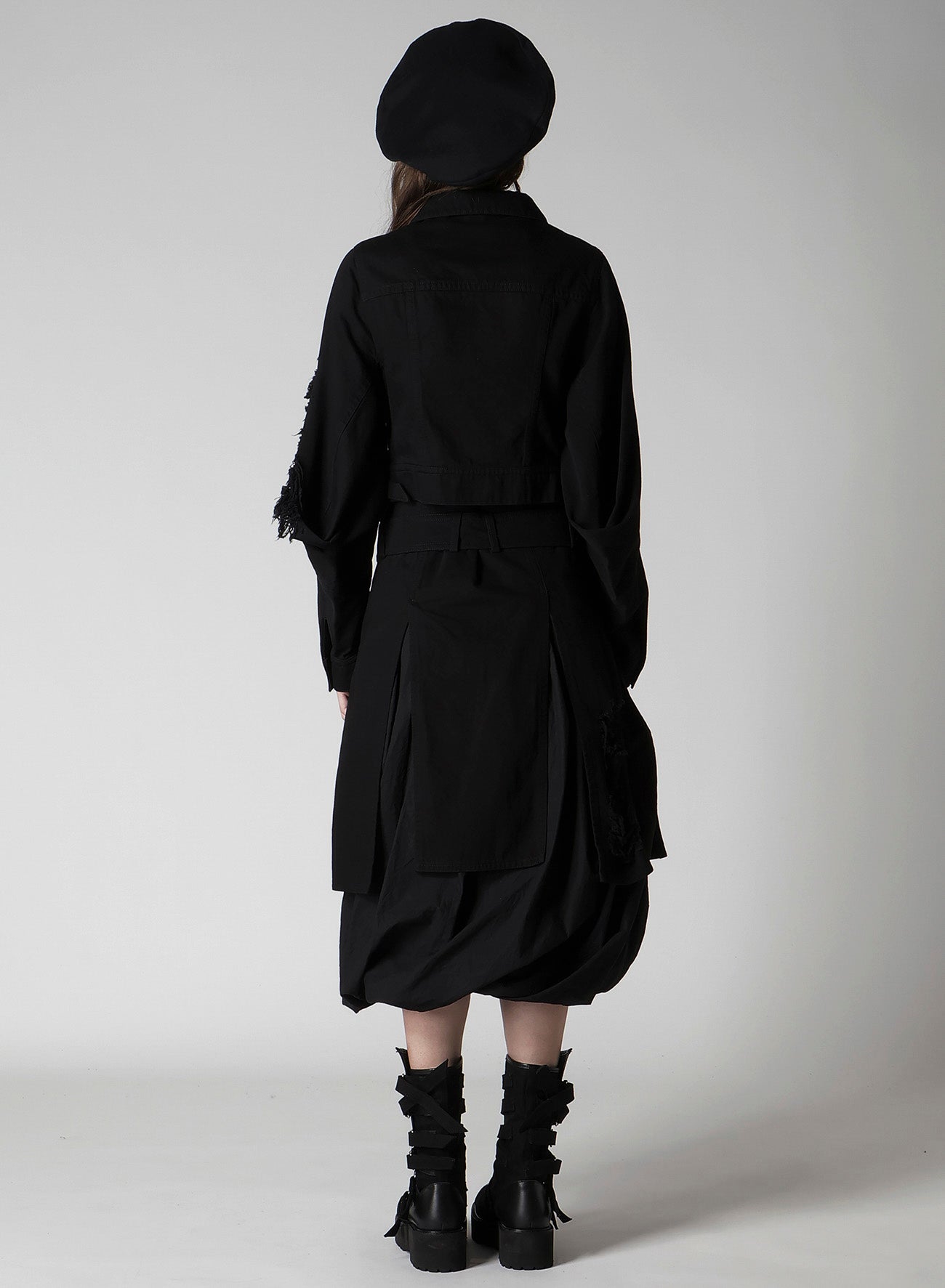 DAMAGED DENIM DESIGNED SLEEVE JACKET