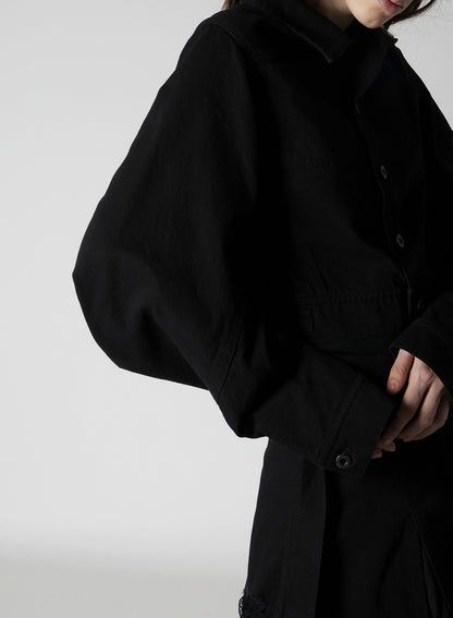 DAMAGED DENIM DESIGNED SLEEVE JACKET