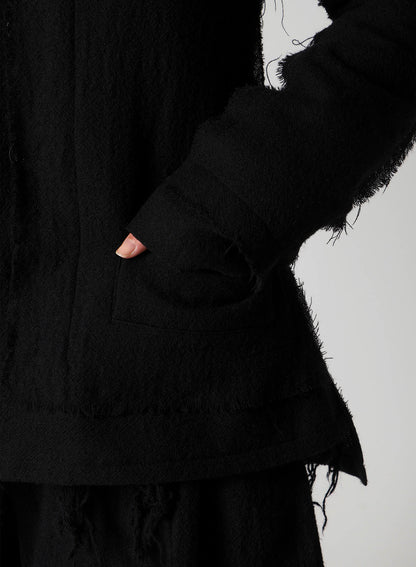 WOOL GAUZE LAYERED JACKET