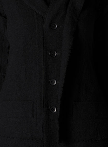 WOOL GAUZE LAYERED JACKET