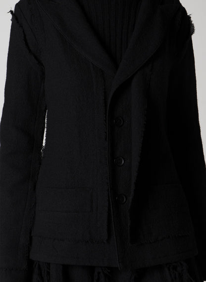 WOOL GAUZE LAYERED JACKET