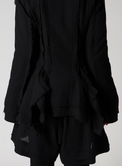 WOOL GAUZE LAYERED JACKET