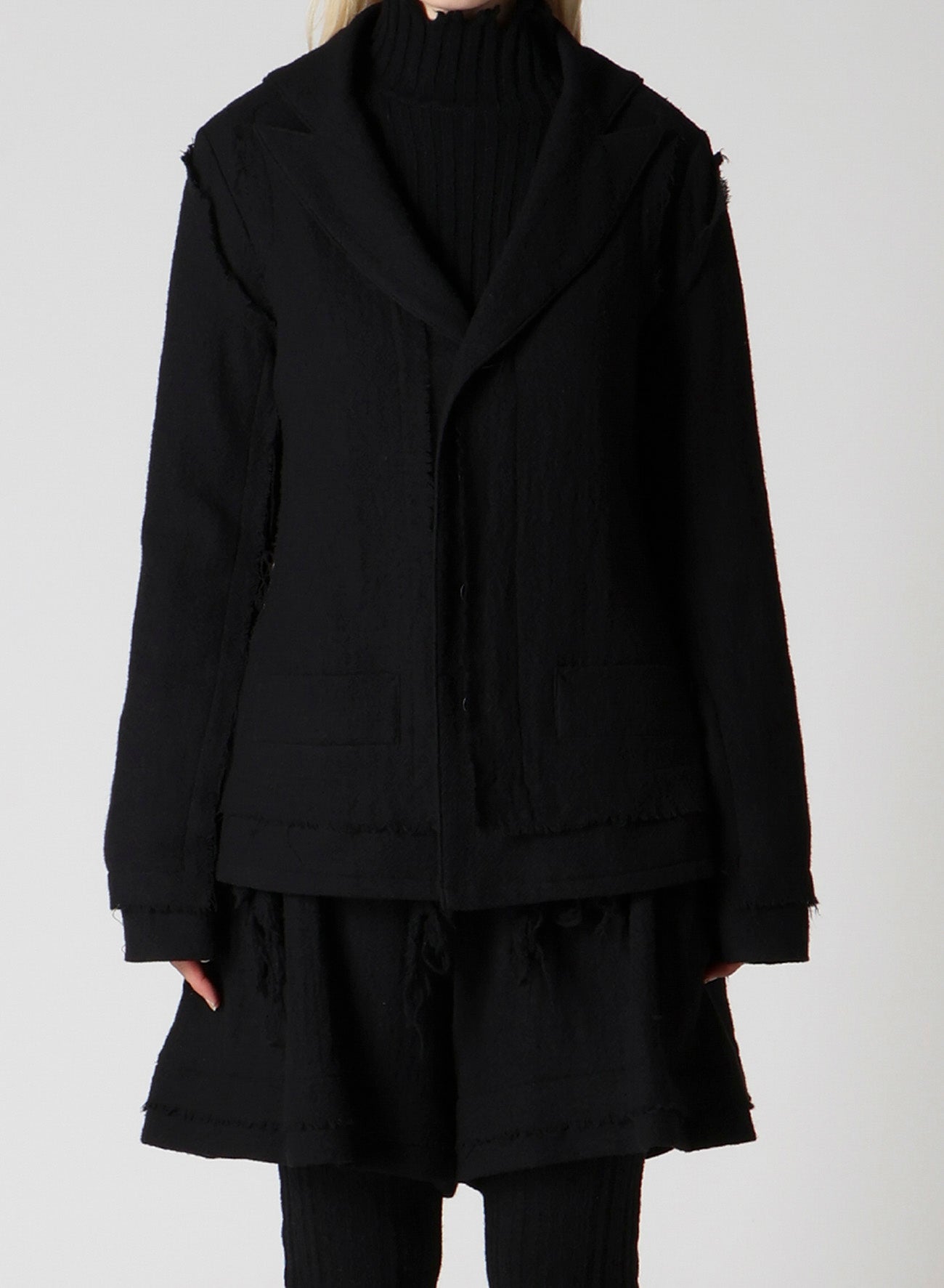 WOOL GAUZE LAYERED JACKET