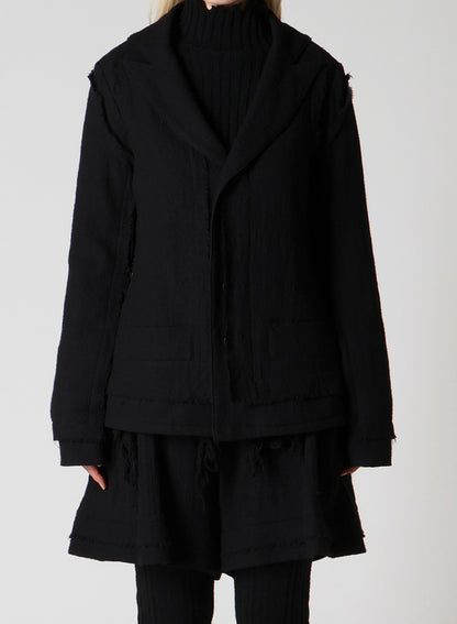 WOOL GAUZE LAYERED JACKET
