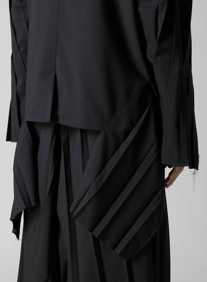 TROPICAL PLEATS SLEEVE JACKET
