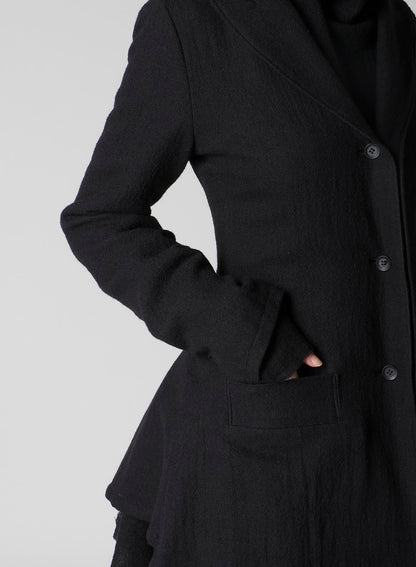 WOOL GAUZE FRILLED JACKET