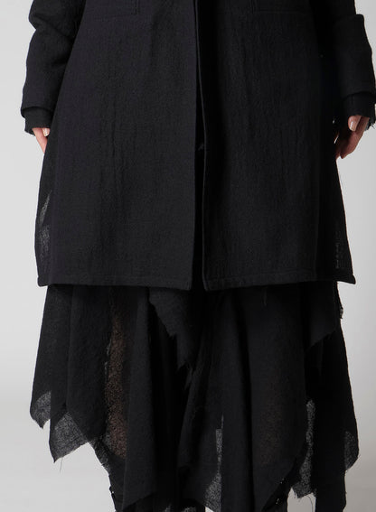 WOOL GAUZE FRILLED JACKET