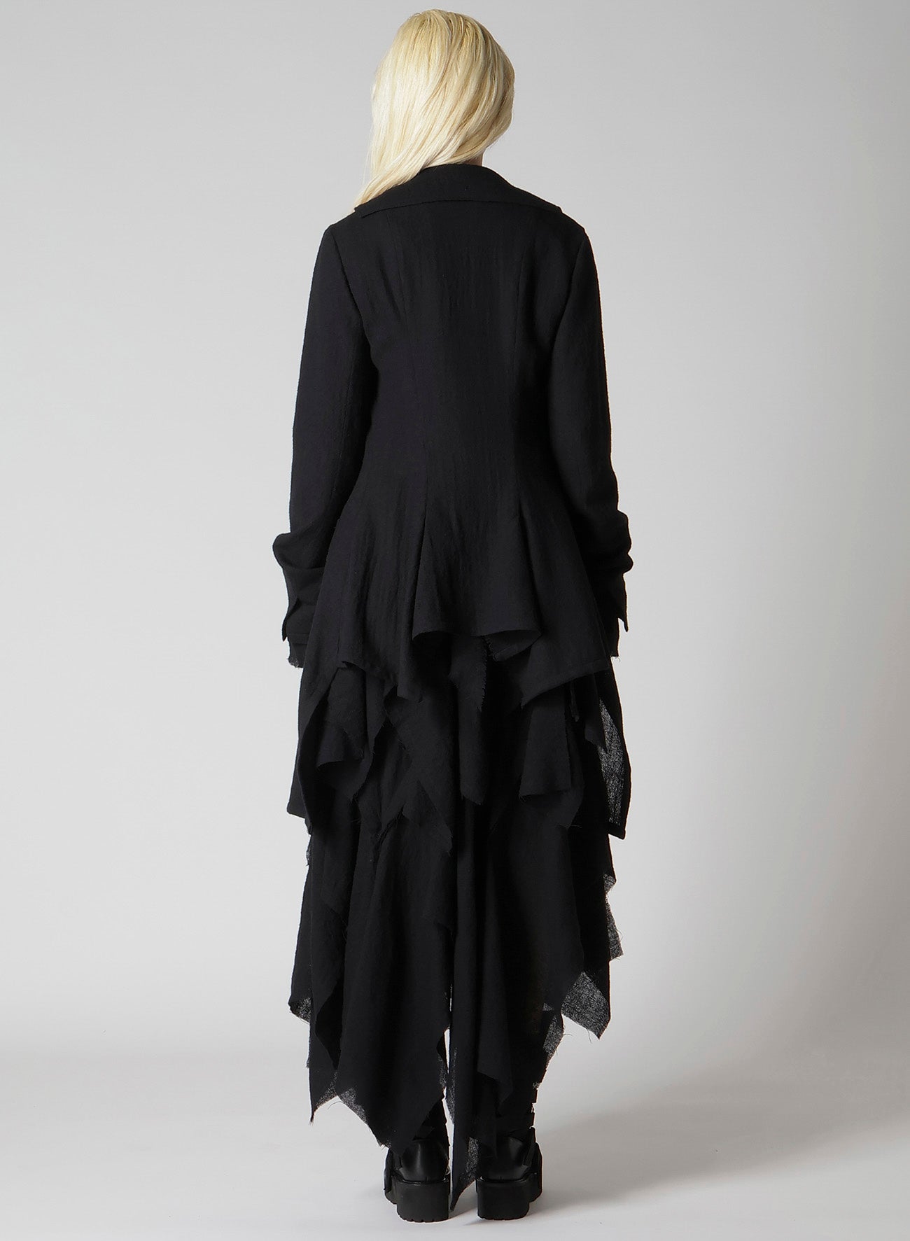 WOOL GAUZE FRILLED JACKET