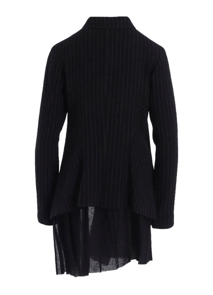 STRIPE GAUZE PLEATS DESIGNED JACKET