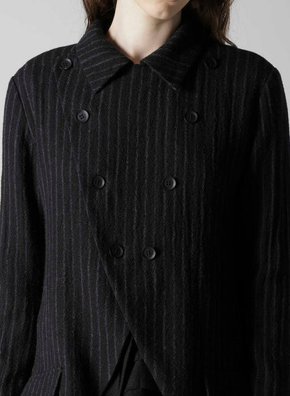 STRIPE GAUZE PLEATS DESIGNED JACKET