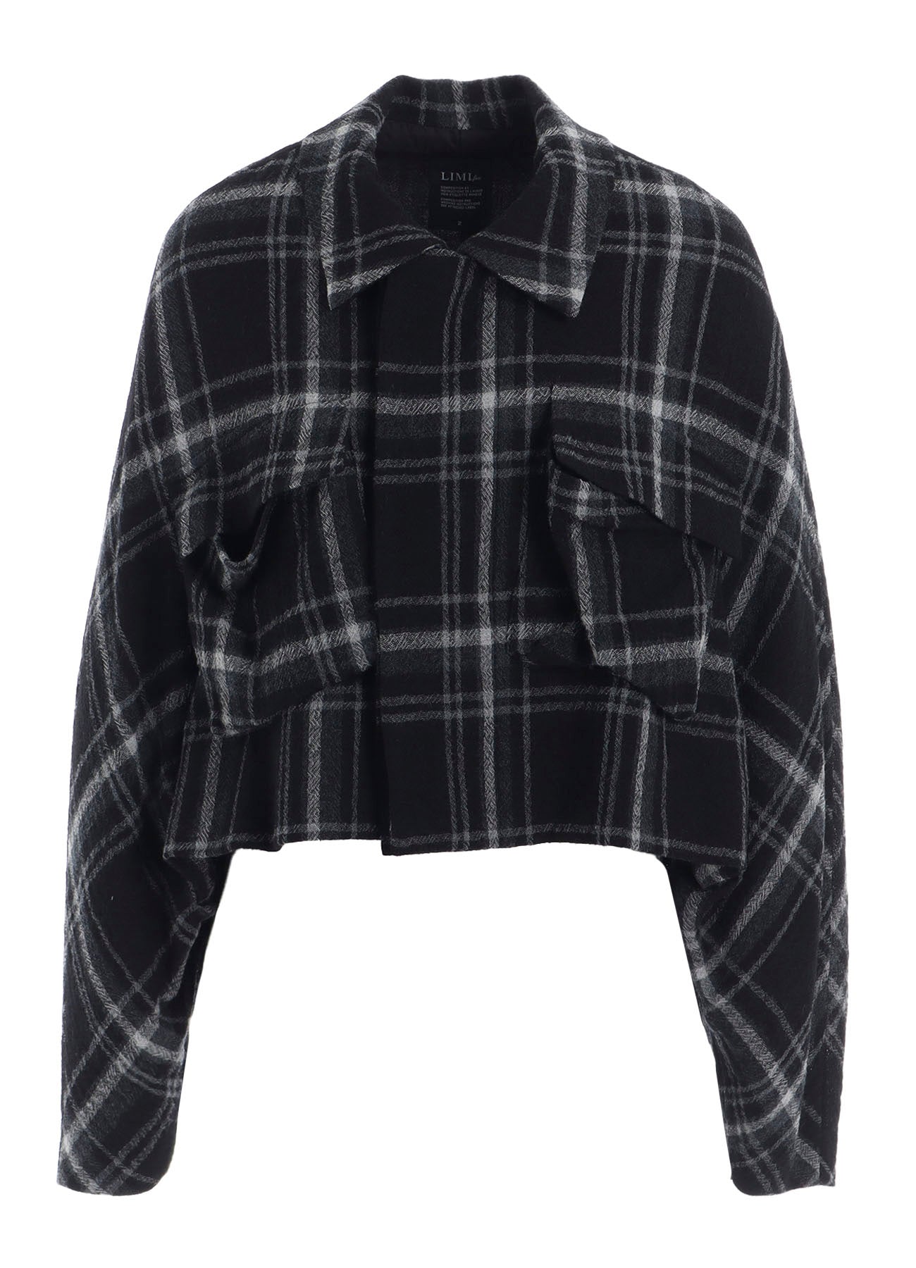 PLAID PATTERN FLAP POCKET JACKET