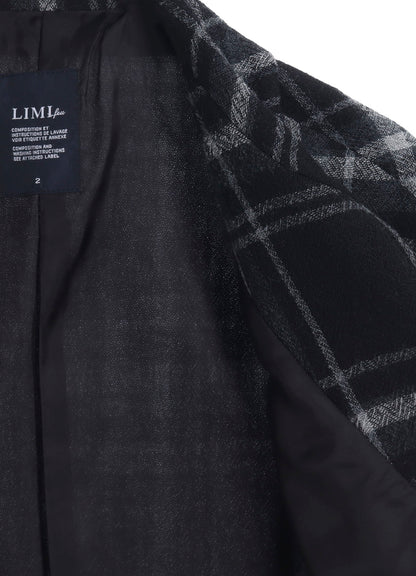 PLAID PATTERN FLAP POCKET JACKET