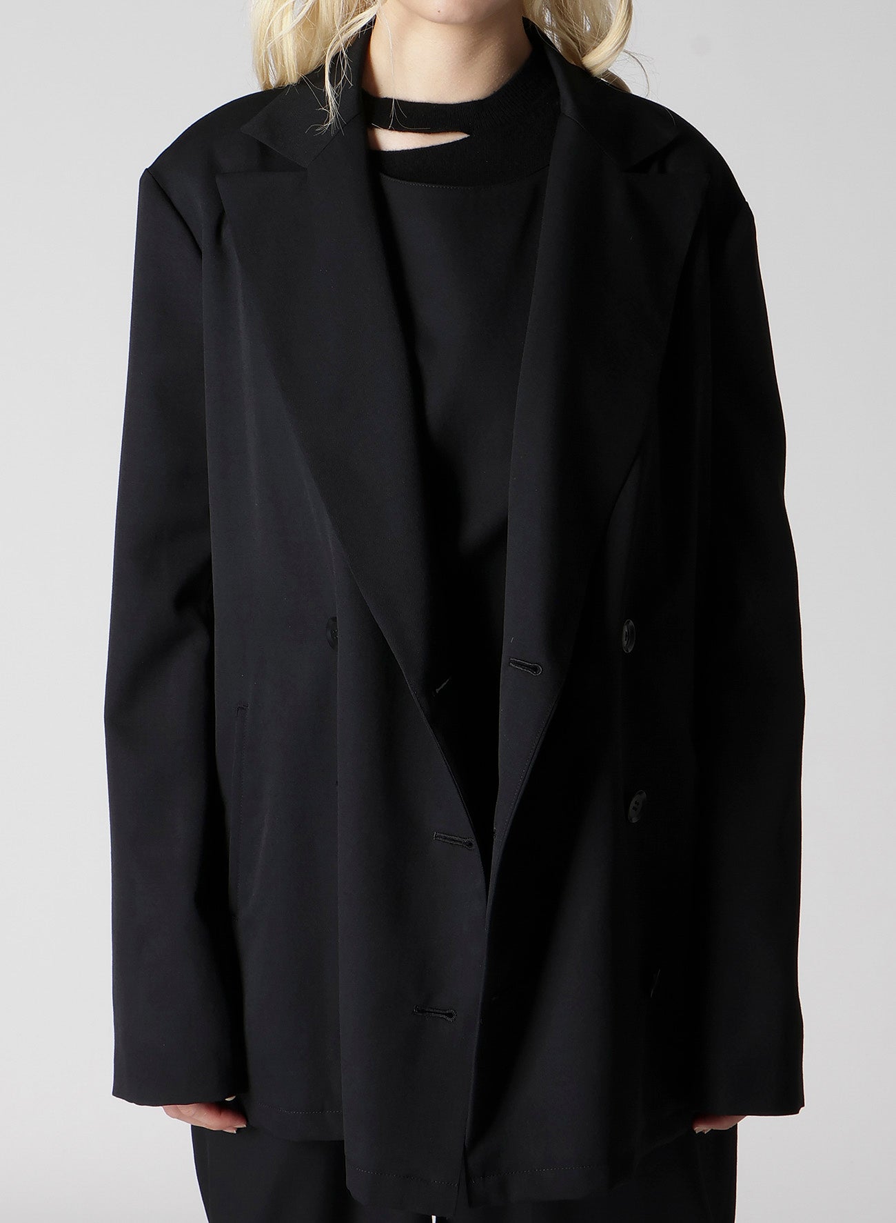 WOOL GABARDINE DOUBLE JACKET