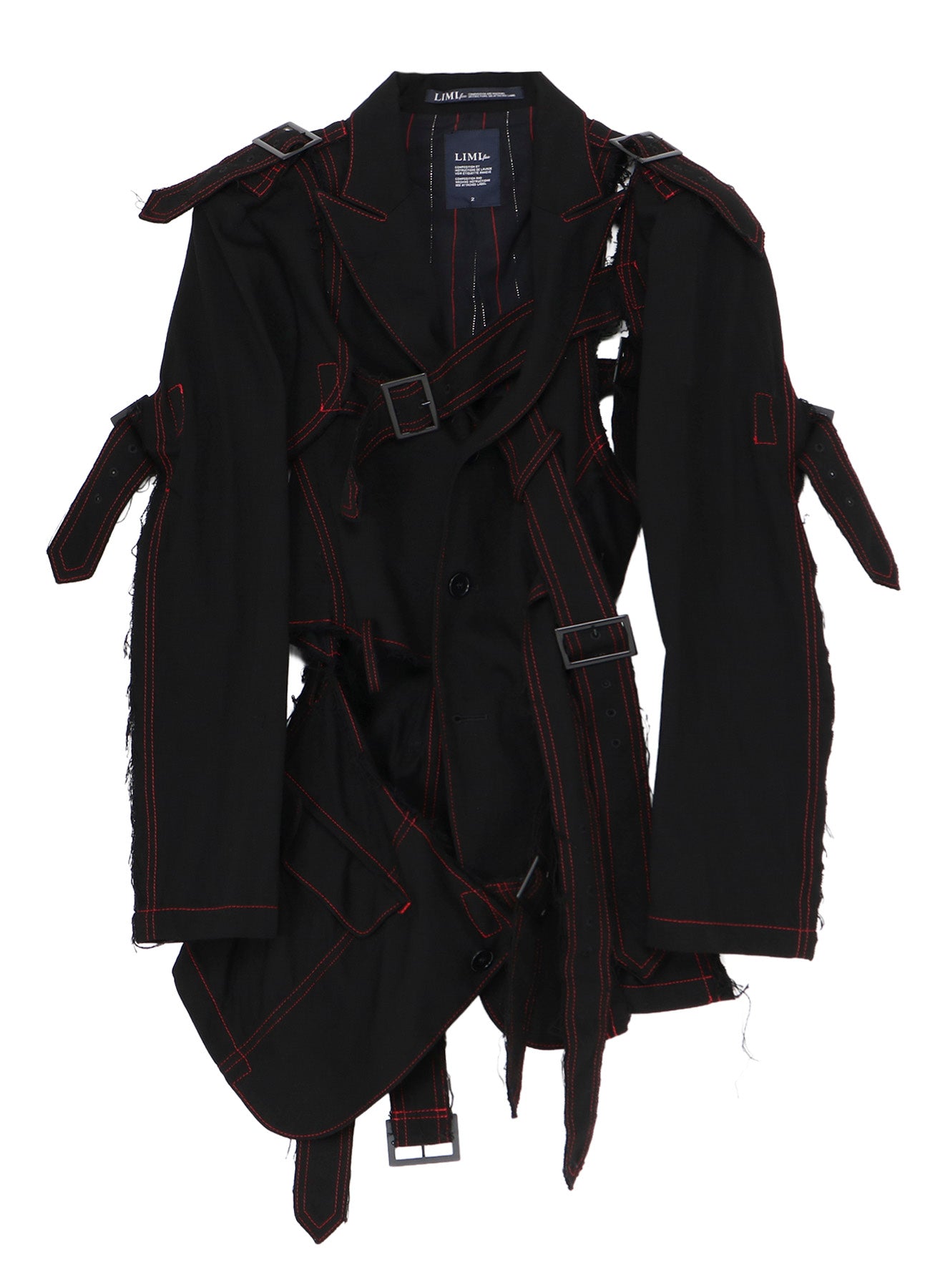 BLACK DENIM BELTED JACKET