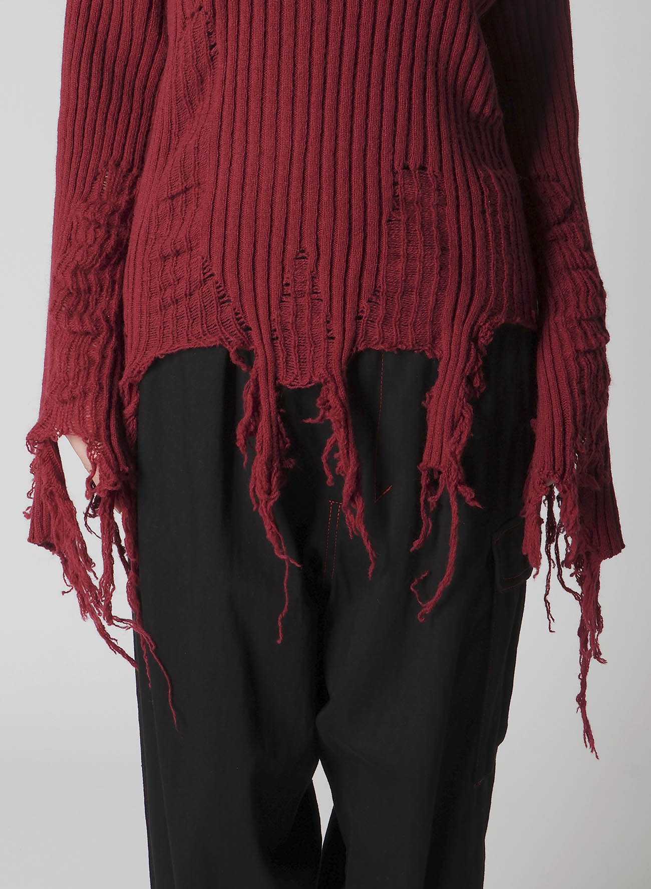CRUSHED RIB PULLOVER