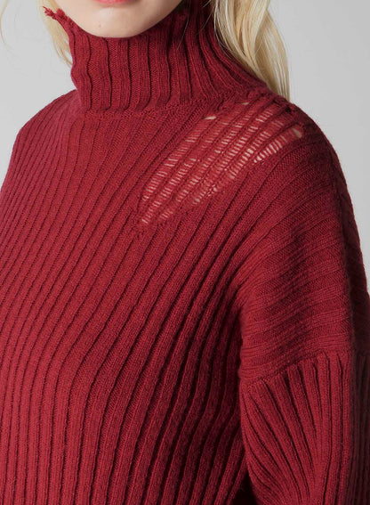 CRUSHED RIB PULLOVER