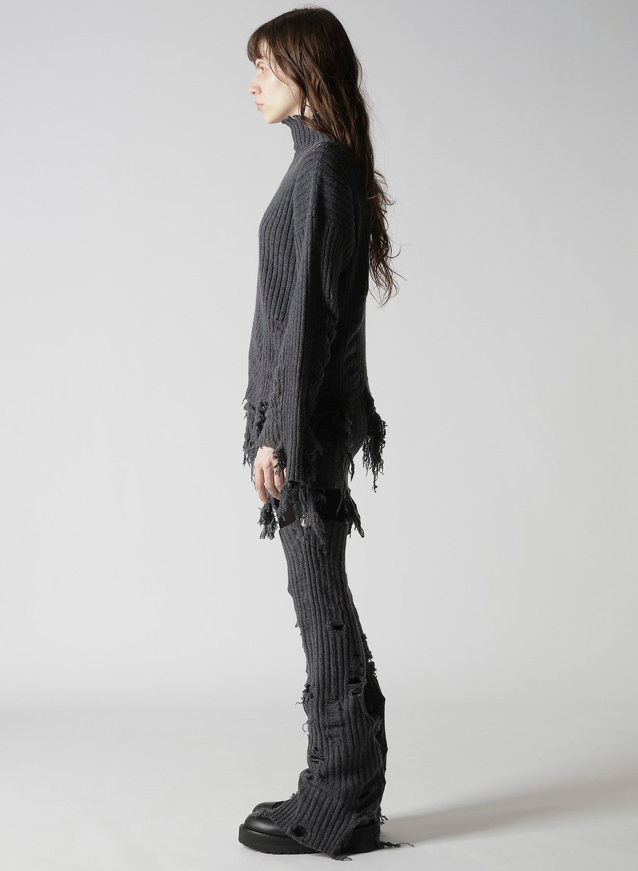 CRUSHED RIB PULLOVER