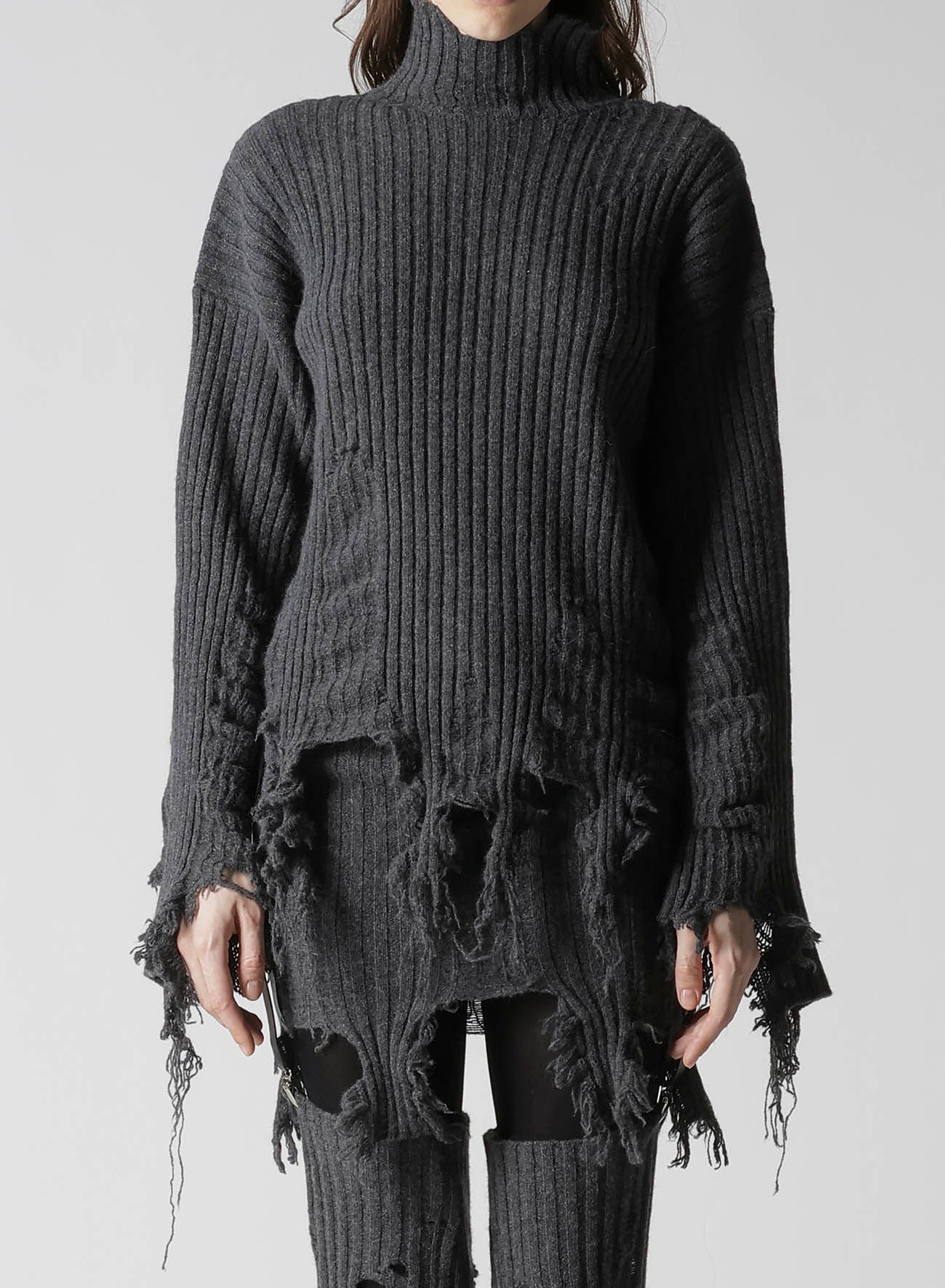 CRUSHED RIB PULLOVER