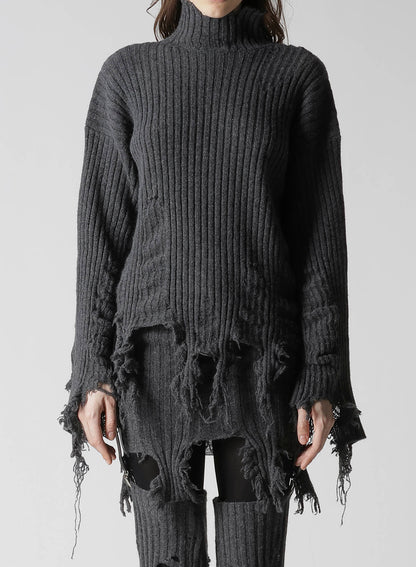 CRUSHED RIB PULLOVER