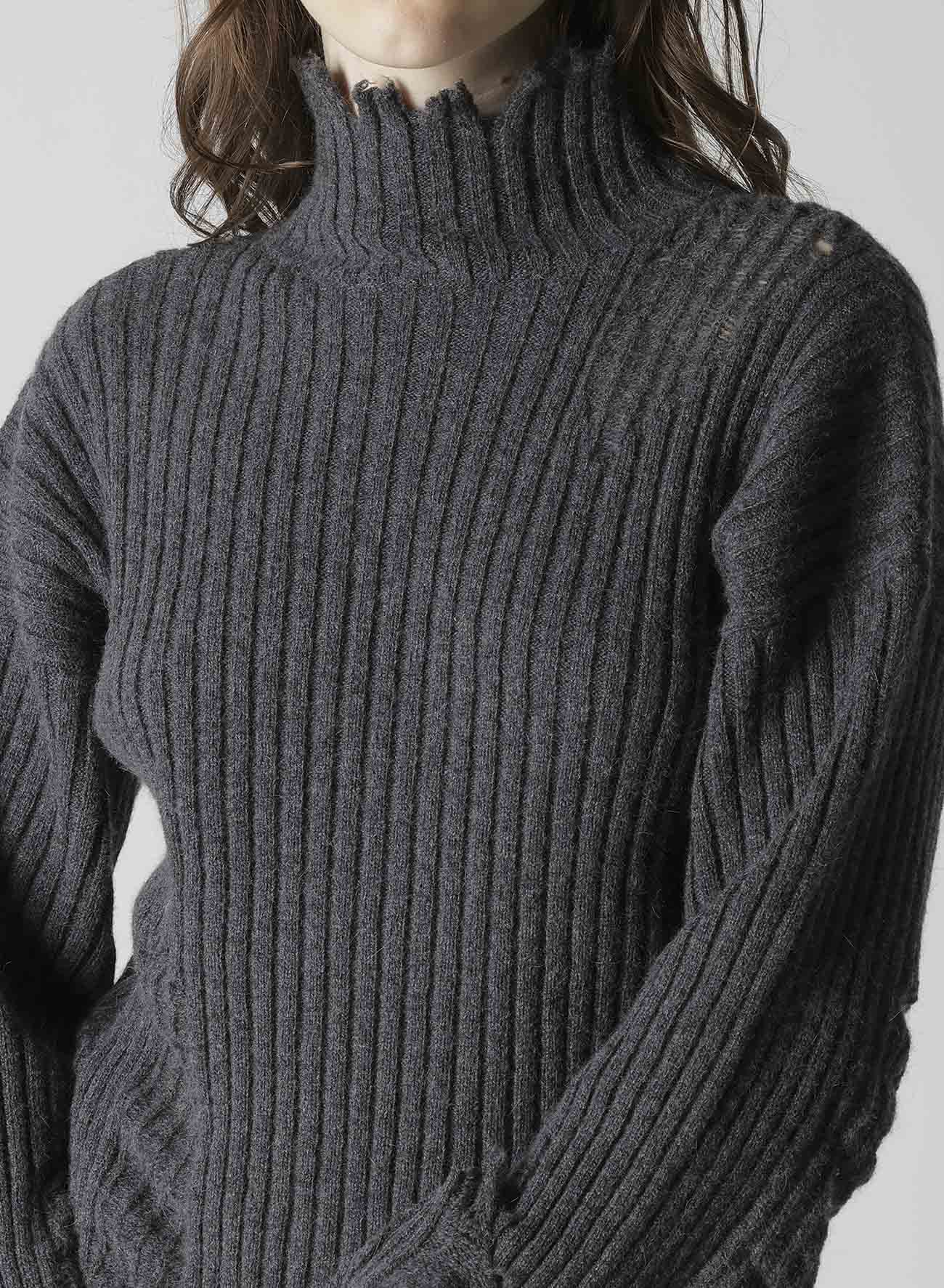 CRUSHED RIB PULLOVER