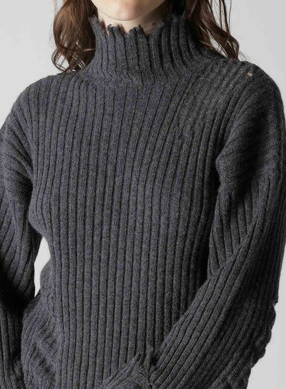 CRUSHED RIB PULLOVER