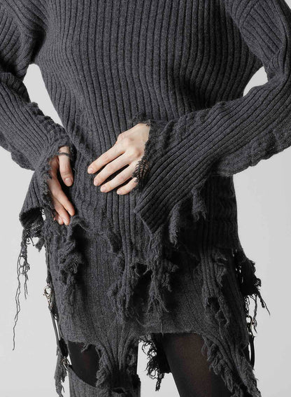 CRUSHED RIB PULLOVER