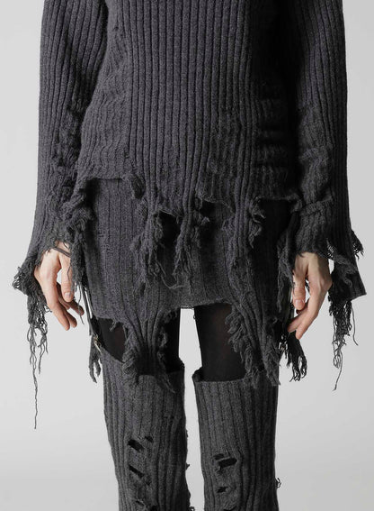 CRUSHED RIB PULLOVER