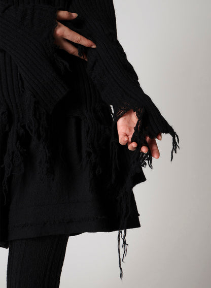 CRUSHED RIB PULLOVER
