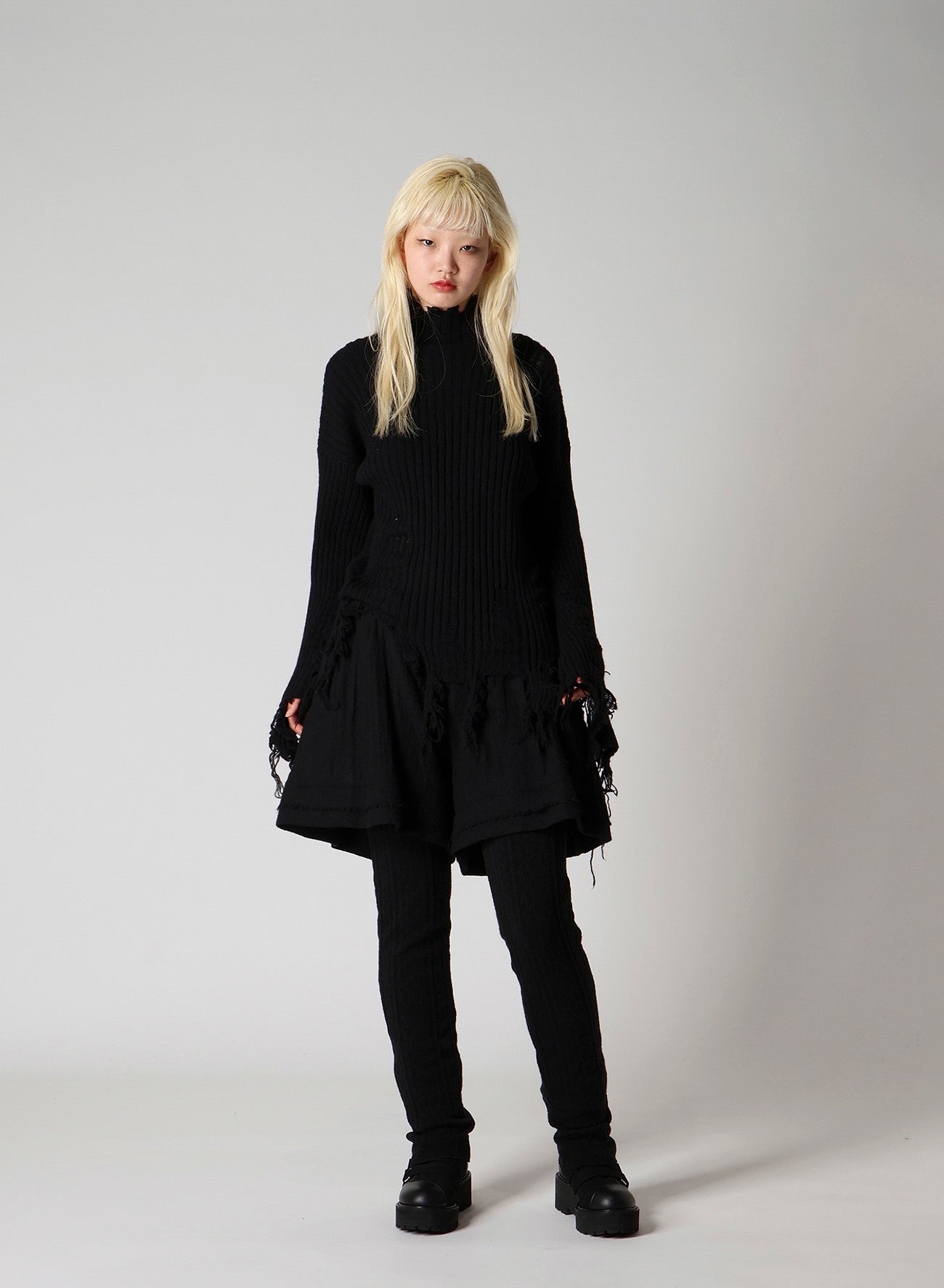 CRUSHED RIB PULLOVER