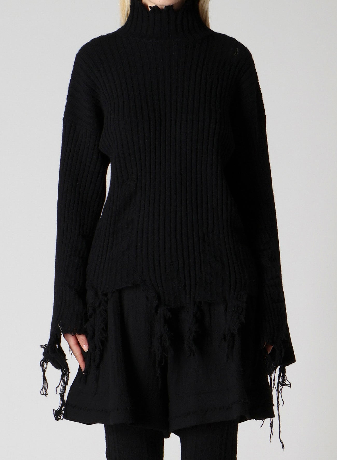 CRUSHED RIB PULLOVER