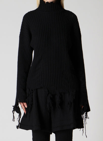 CRUSHED RIB PULLOVER