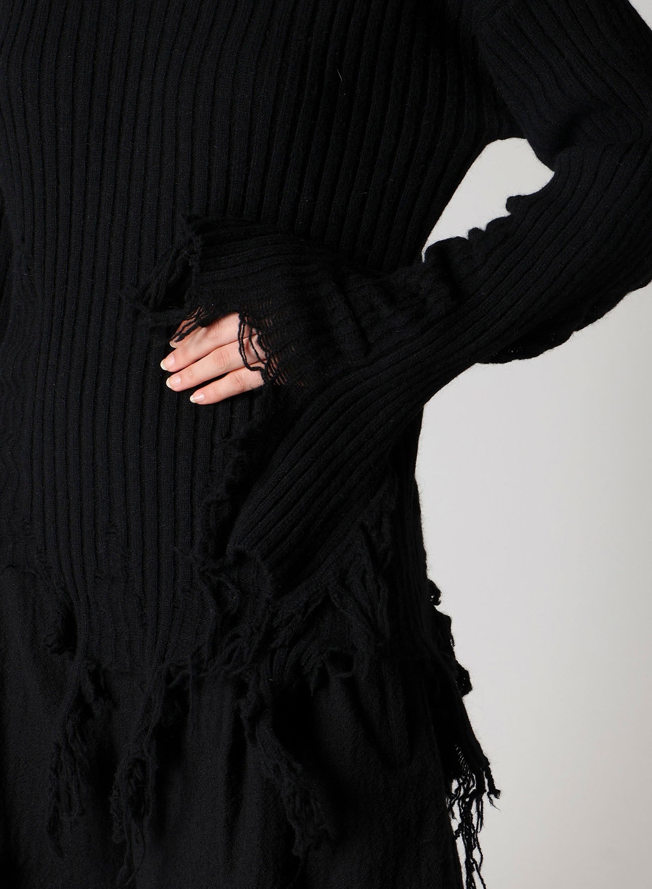 CRUSHED RIB PULLOVER