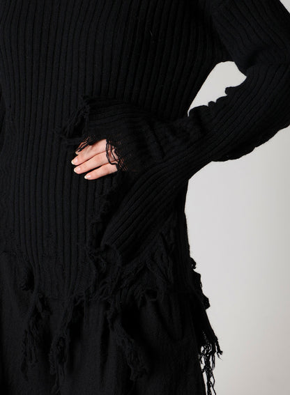 CRUSHED RIB PULLOVER