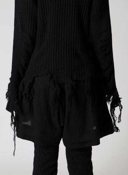 CRUSHED RIB PULLOVER