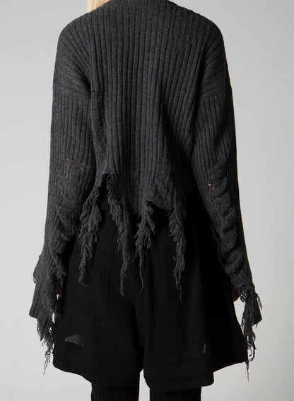 CRUSHED RIB CARDIGAN