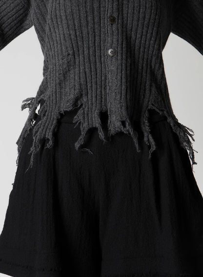CRUSHED RIB CARDIGAN