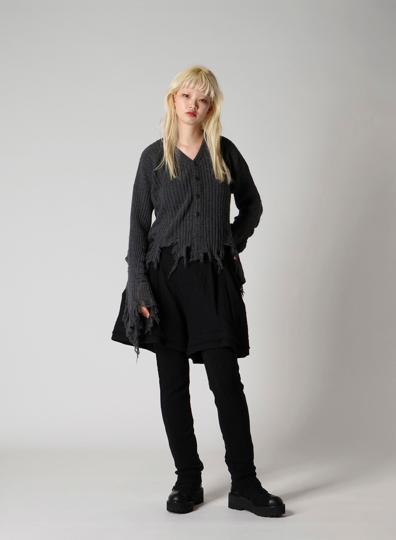 CRUSHED RIB CARDIGAN