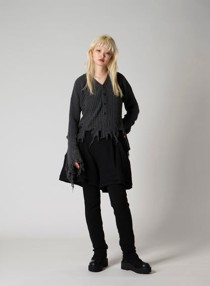 CRUSHED RIB CARDIGAN