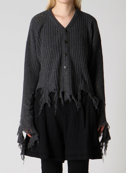 CRUSHED RIB CARDIGAN