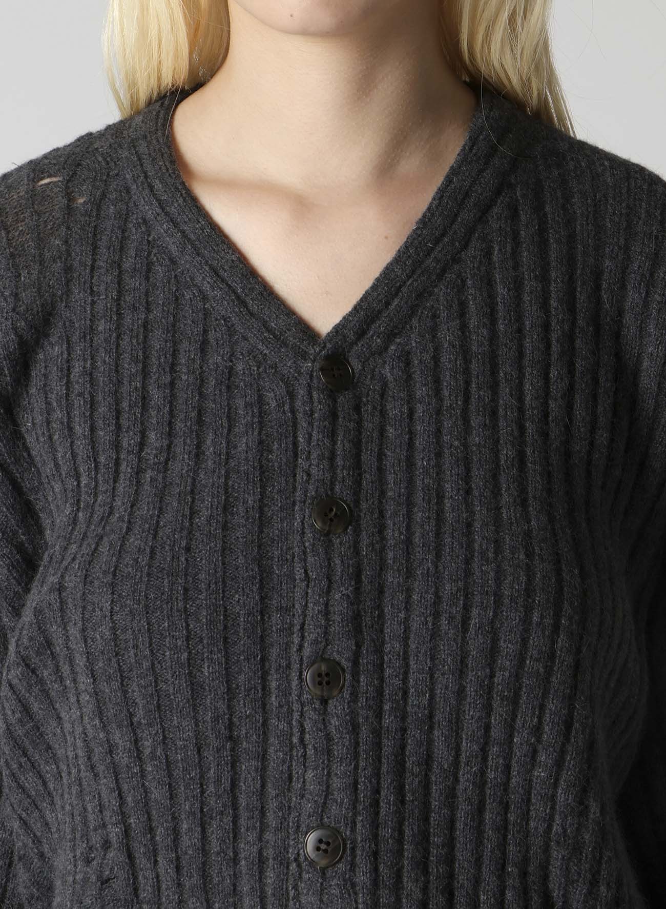 CRUSHED RIB CARDIGAN